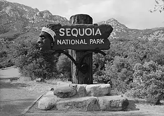 Ash Mountain Entrance Sign.