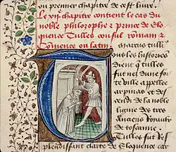 L'assassinat de Cicéron illustré dans De casibus virorum illustrium (France, XVe siècle).