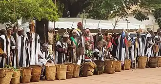 Assemblée des chefs tribaux pour Foumban, festival du Cameroun.