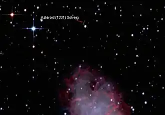 Description de l'image Asteroid1331Solvejg JeffJohnson.jpg.