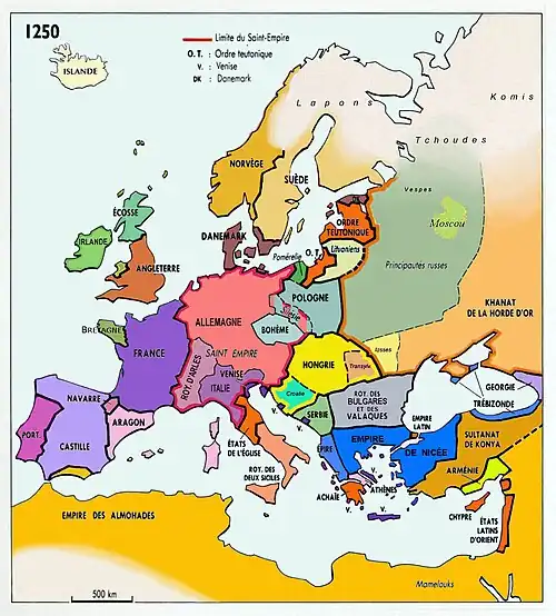 L'Europe après les invasions mongoles.