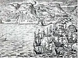 Attaque de Las Palmas par Pieter van der Does (1599)