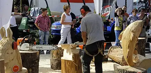 Démonstration de matériel agricole.