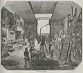 Atelier d'Eugène Delacroix (gravure d'après Renard, 1852)