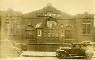 Les locaux de l'Institut Nazareth, avec l'«&nbsp;atelier des aveugles&nbsp;», vers 1920