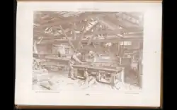 Gravure d'un atelier du bois