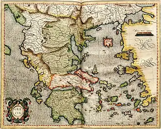 Carte des îles grecques.