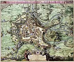 Plan carte du siège de Luxembourg, 1684