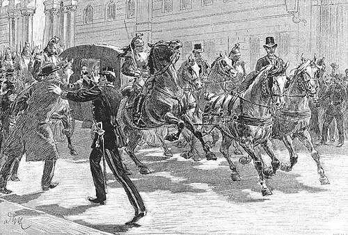 Attentat contre Carnot (Le Monde illustré du 11 mai 1889).