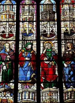 Chapelle du Saint Cœur de Marie : Noé, Ézéchiel, saint Pierre et la Sibylle Érythrée.