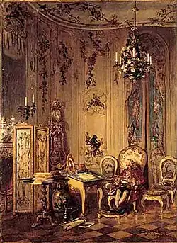 Voltaire dans son bureau, 1874.