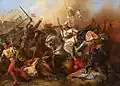 Jeanne d'Arc dans la bataille (huile sur toile, 1852).