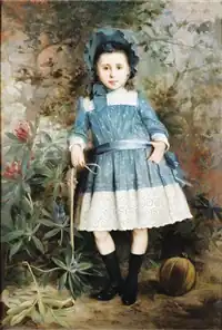 « Portrait de fillette », huile sur toile, 143 x 98&nbsp;cm. Collection privée.