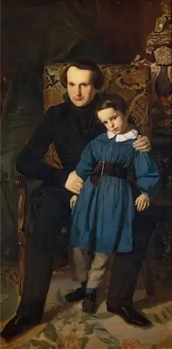 Victor Hugo et son fils François-Victor, 1836, Paris, maison de Victor Hugo.