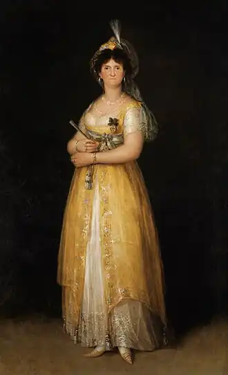 Marie-Louise de Parme, Goya, fin XVIIIe&nbsp;siècle.