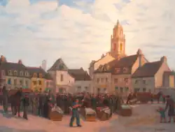 Auray - place Joffre, le marché aux cochons