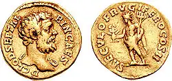 Aureus de Clodius Albinus datant de 194, 7,22 g
