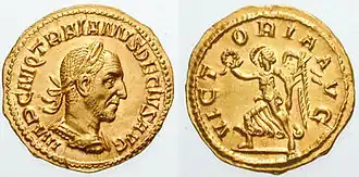 Aureus de l'empereur Dèce (249-251), 4,31 g