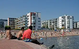 Plage de Aurinkolahti.