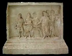 Scène de sacrifice de taureau