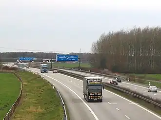 La E26 au niveau de Schwerin en Allemagne