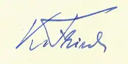 signature de Karl von Frisch