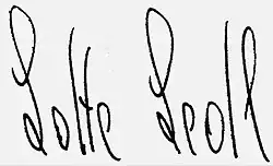 signature de Lotte Ledl