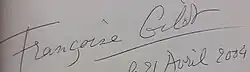 signature de Françoise Gilot