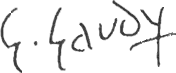 signature de Georges Gaudy (affichiste)