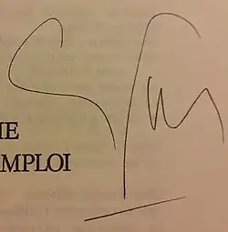 Signature de Georges Perec