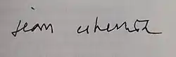 signature de Jean Echenoz
