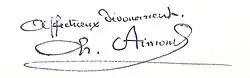 signature de Charles Aimond