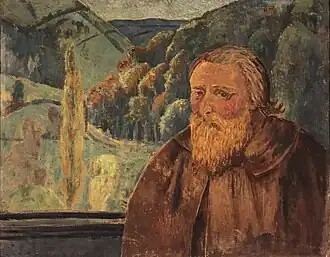 Paul Sérusier, Autoportrait à la barbe rutilante, vers 1907-1908.