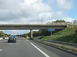 A10, sens sud-nord, entrée en Eure-et-Loir par Poupry.