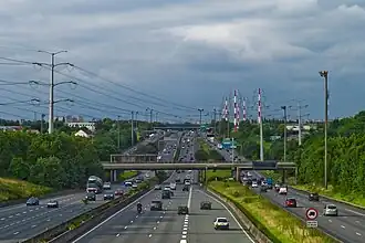 L'autoroute A6 en direction du nord.