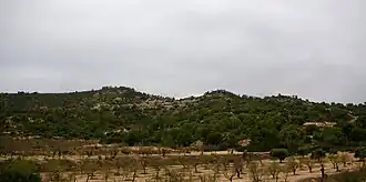 Vue de l'Alto de los Auts depuis le sud.