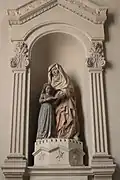Statue de saint Anne et de la Vierge enfant.