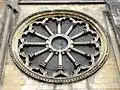 Façade occidentale, roue néo-gothique de 1876.