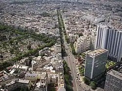 La rue Vandamme vue du sommet de la Tour Montparnasse, 2005.