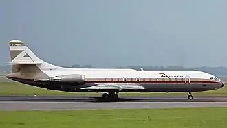 EC-BIC, l'appareil impliqué, ici à l'aéroport international de Düsseldorf en août 1972, un an avant l'accident.