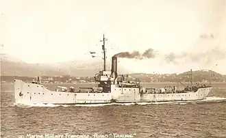 L'Aviso colonial Tahure de classe Arras