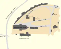 Plan de situation de bâtiments.