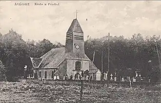 L'église (carte postale allemande de 1917)
