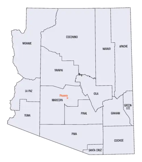 Comtés de l'État de l'Arizona