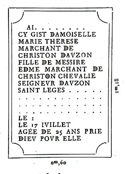 dédicace à Marie Therese Marchand,