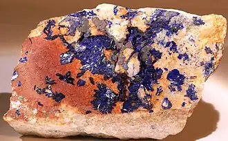 Azurite - mine de Cap Garonne - Var (12,5 × 6,5 cm).