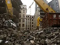 Façades arrière des bâtiments Chambon et Boîteux vus depuis la rue d'Argent.