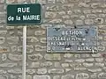 Plaque de cocher rue de la Mairie.