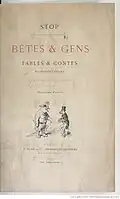 Page de titre de Bêtes et gens, Fables et contes humoristiques à la plume et au crayon.