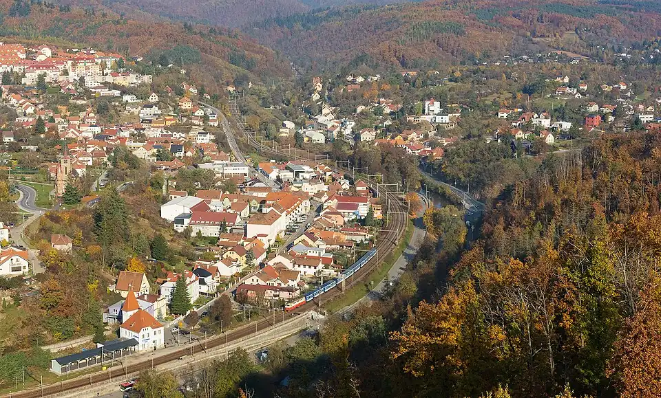 Bílovice nad Svitavou : vue aérienne.